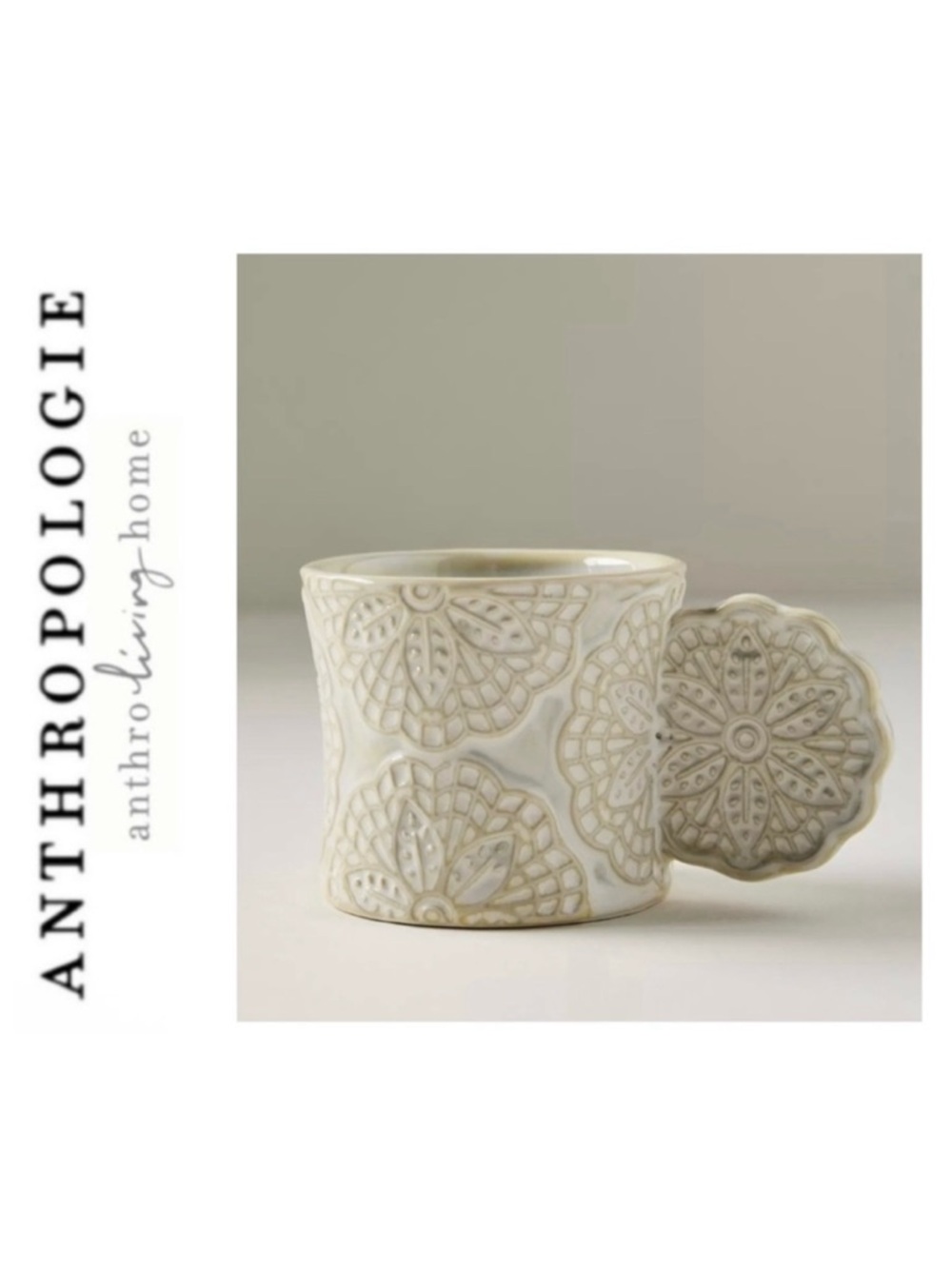 Anthropologie Pizzelle Stoneware Espresso Cup Brand New